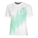 HEAD Kleding HEAD Performance T-shirt Dames-Wit,Turkoois