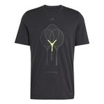 adidas Kleding adidas Racket T-shirt Heren-Zwart