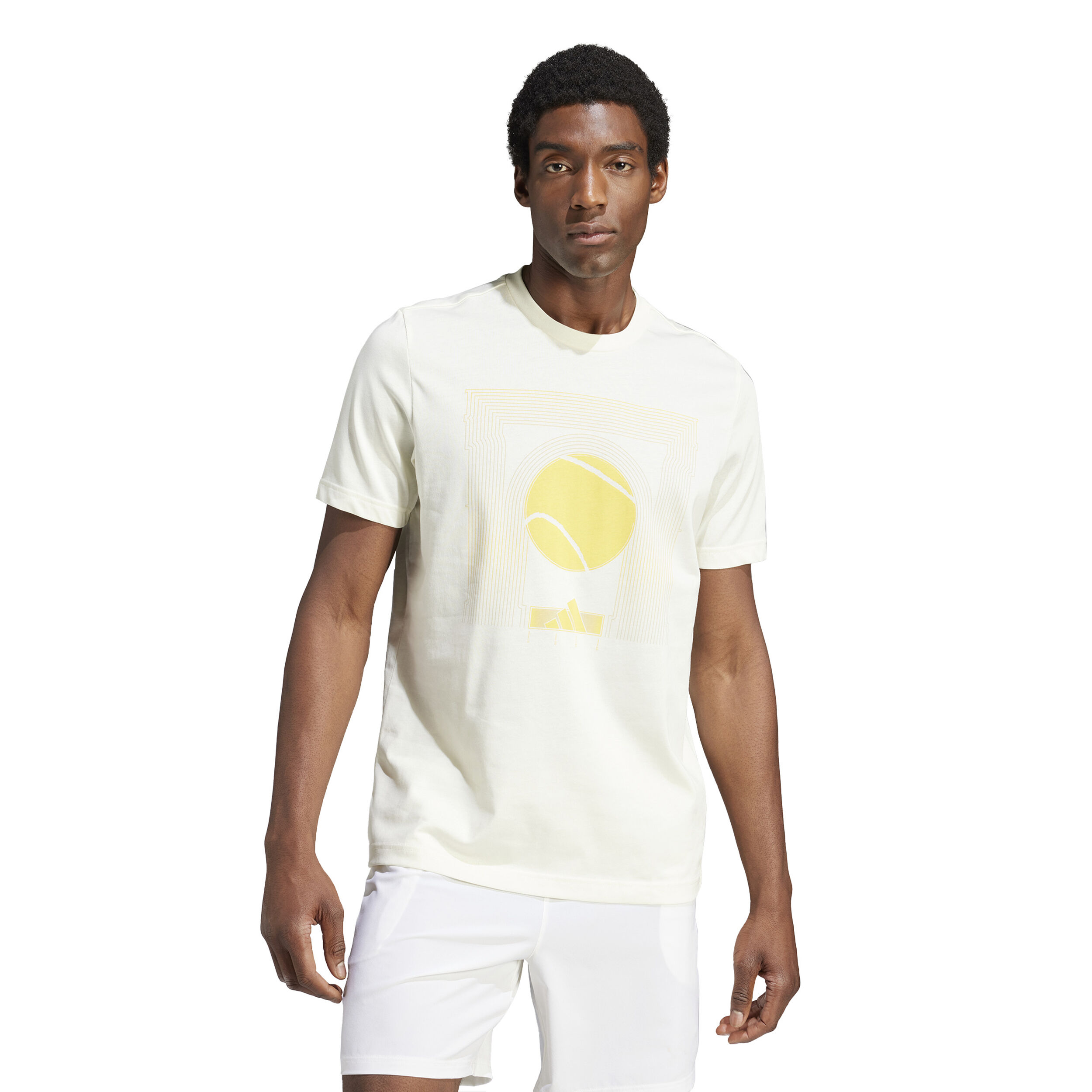 Adidas shirt heren beige store