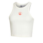 Quiet Please Kleding Quiet Please Crossroad Ribbed Tanktop Dames-Wit