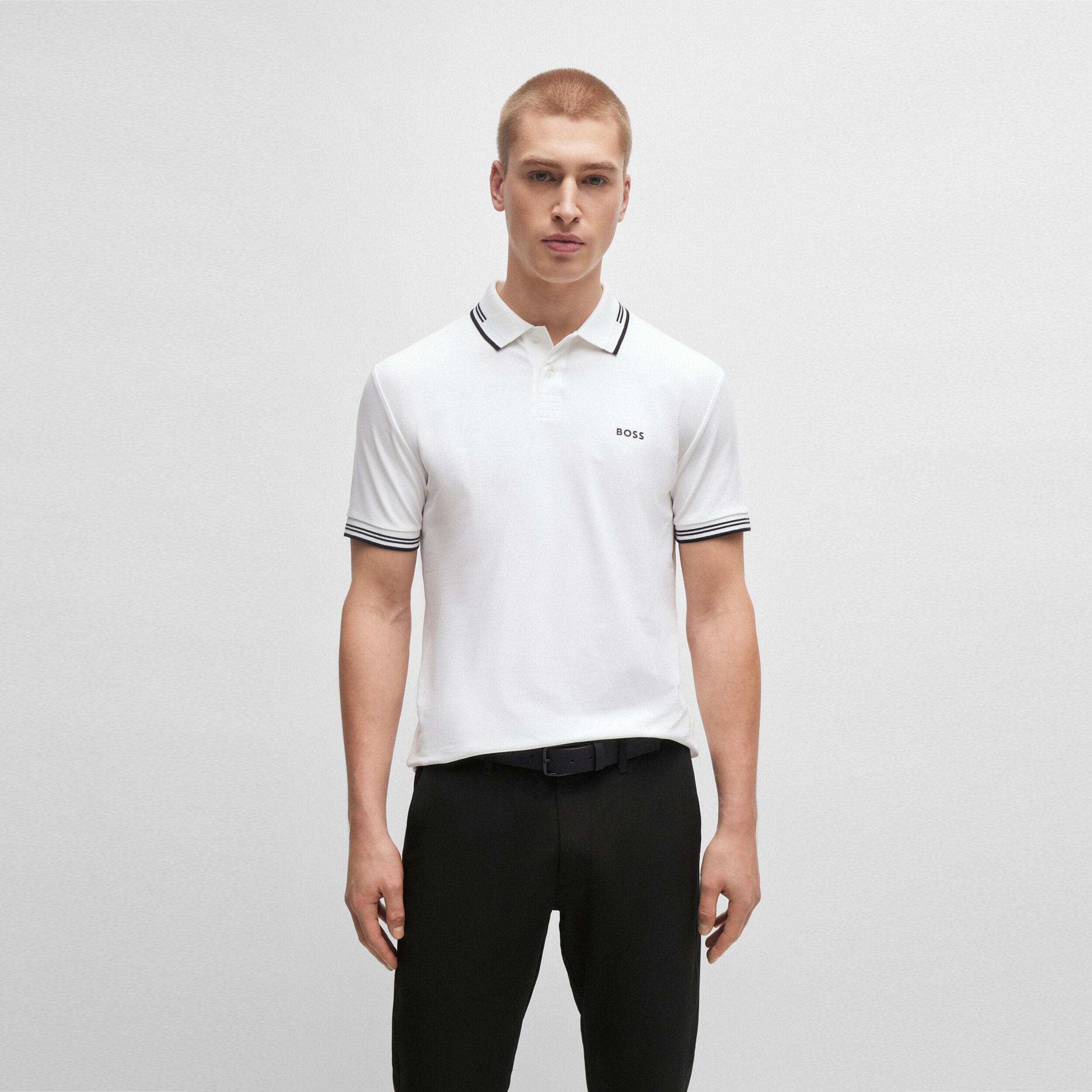 Buy BOSS Paul Slim Fit Polo Heren Wit online Tennis Point NL