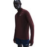 Stride Half-Zip Hardloopshirt Heren - donkerrood, zilver