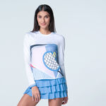 Lucky in Love Kleding Lucky in Love Linen Intuition Longsleeve Dames-Wit,Veelkleurig