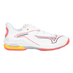 Mizuno Tennisschoenen Mizuno Wave Exceed Tour 6 Allcourt Schoen Dames-Wit,Koraal