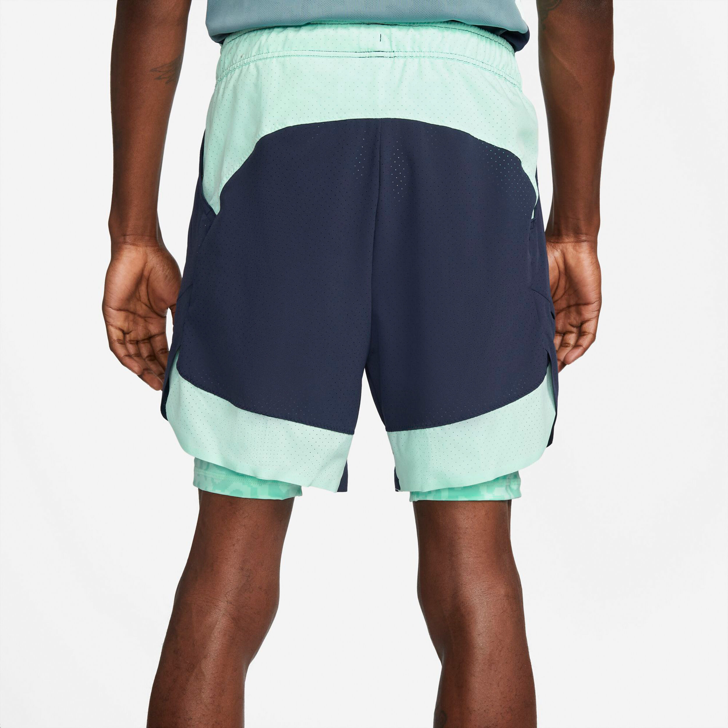 Court Dri Fit Slam 2in1 PS Shorts Heren Donkerblauw Mint