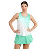 Crew Racerback Tanktop Dames-groen, wit