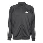 adidas Kleding adidas 3 Stripes Knit Trainingsjack Heren-Zwart,Wit