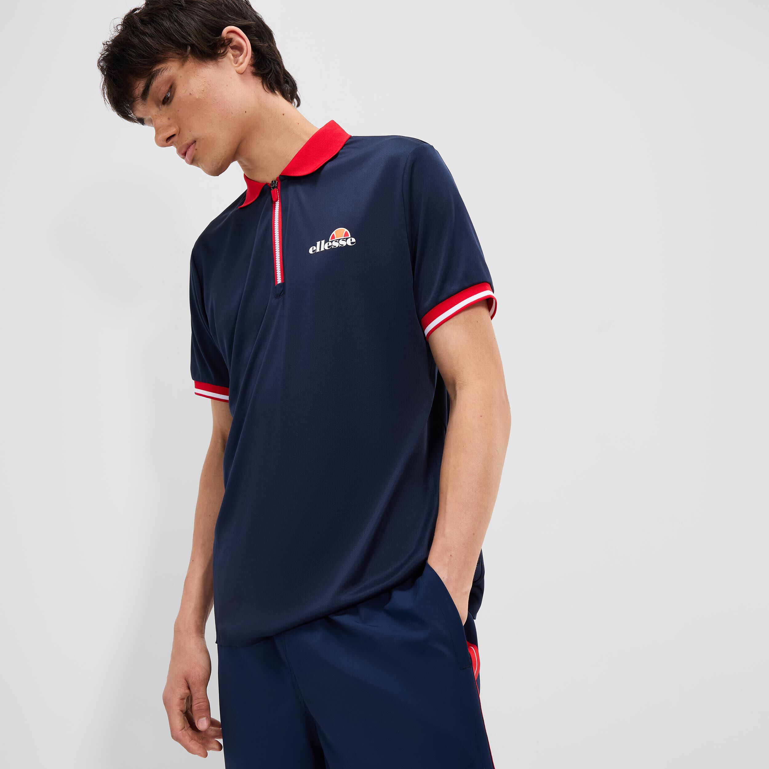 Buy Ellesse Coolidge Polo Heren Donkerblauw Rood online Tennis Point NL