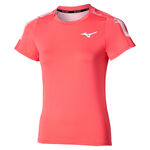 Mizuno Tenniskleding Mizuno Daybreakers Printed T-shirt Dames-Koraal