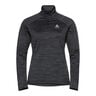 Easy Warm Mid Layer Half-Zip Longsleeve Dames-Zwart,Grijs