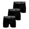 Stretch Boxershort Verpakking 3 Stuks Heren-Zwart