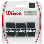 Wilson Overgrips Wilson  Pro Overgrip Sensation Verpakking 3 stuks - zwart