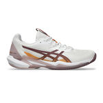ASICS Tennisschoenen ASICS Solution Speed FF 3 Clay Gravelschoen Dames-Wit,Bruin