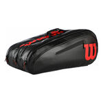 Wilson Tennistassen Wilson Elite 15 Pack SMU Black/ Red