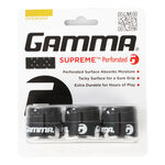 Gamma Overgrips Gamma  Supreme Perforated Verpakking 3 stuks - zwart