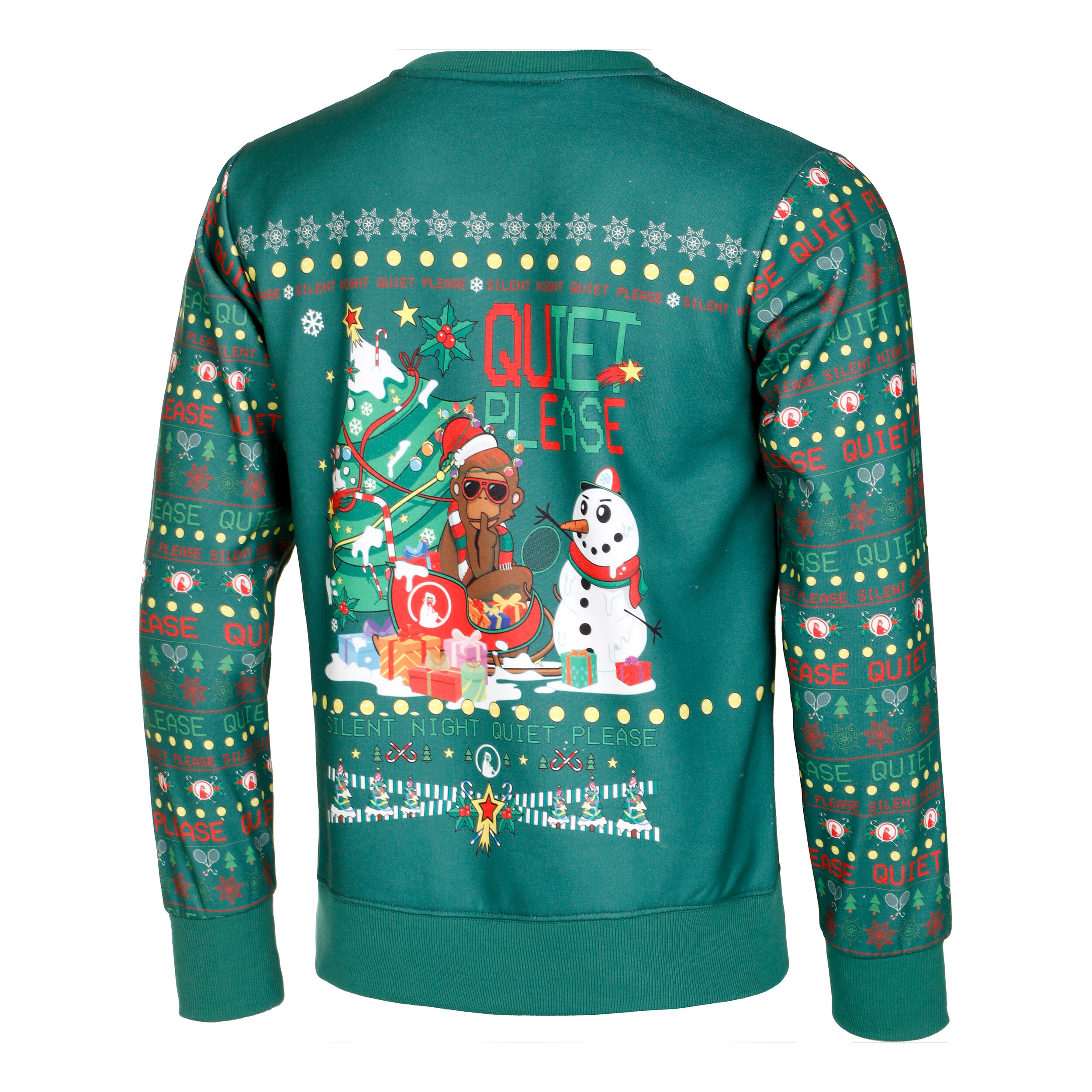 Buy Quiet Please Ugly Christmas Sweatshirt Heren Groen Veelkleurig online Tennis Point NL
