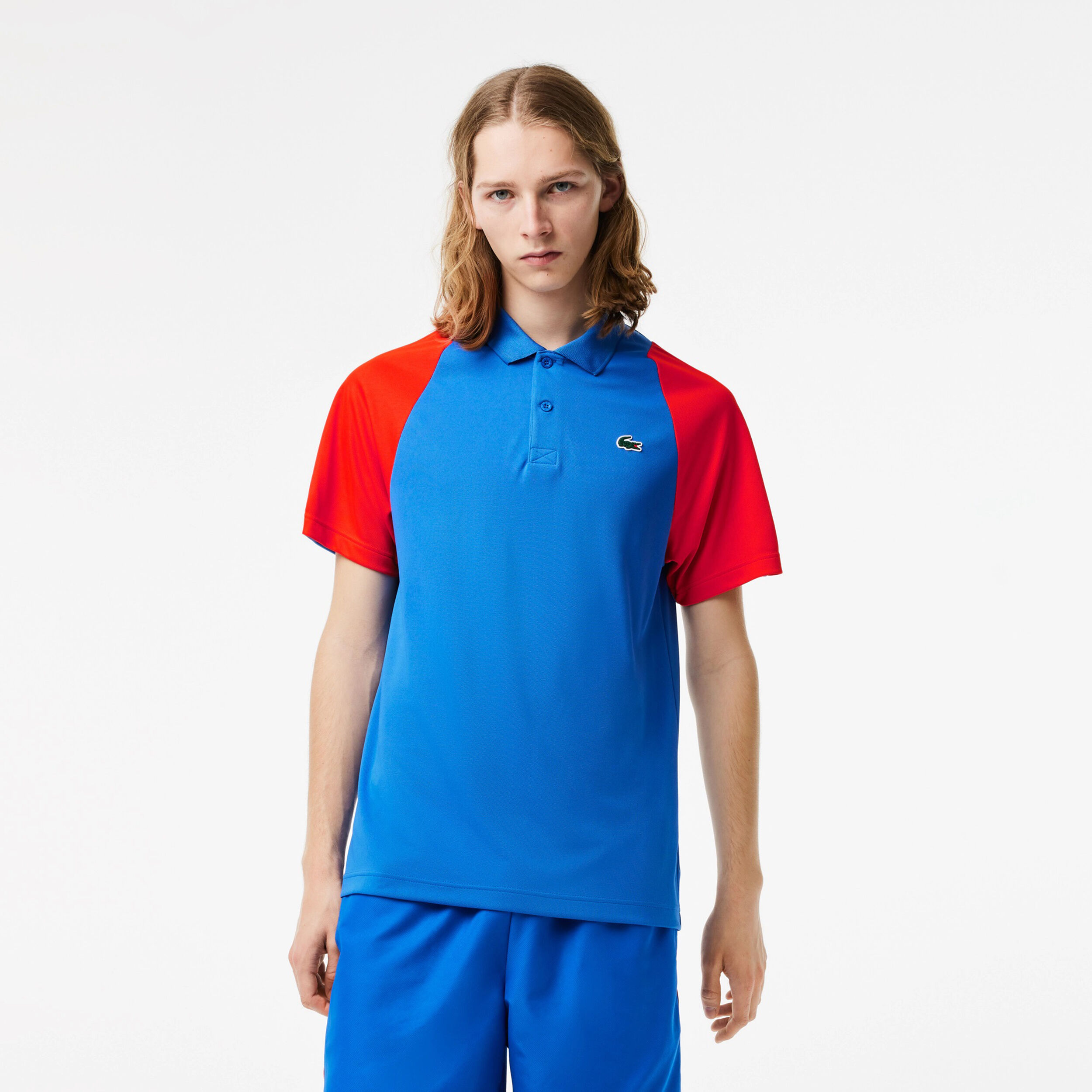 Buy Lacoste Polo Heren Blauw Rood online Tennis Point NL