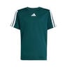 Essentials 3Stripes T-shirt Jongens - donkergroen, wit