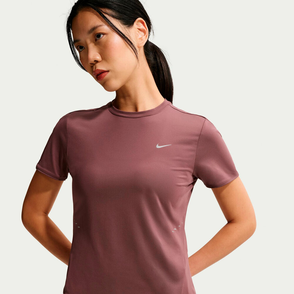 Nike Swift Tee Hardloopshirt Dames-bruin, zilver