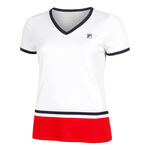 Fila Kleding Fila Elisabeth T-shirt Dames-Wit,Rood