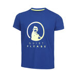 Quiet Please Tenniskleding Quiet Please Advantage Logo T-shirt Jongens-Blauw,Geel