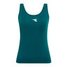 Court Tanktop Dames-donkergroen