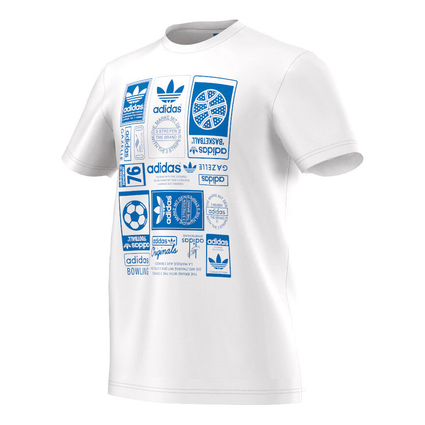 Vintage Trefoil T shirt Heren Wit