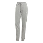 adidas Kleding adidas Essentials Linear French Terry Cuffed Trainingsbroek Dames-Lichtgrijs,Wit