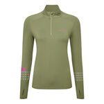 Ronhill Kleding Ronhill Tech Afterhours 1/2 Zip Hardloopshirt Dames-Olijf