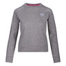 Mirella Basic Crew Sweatshirt Dames-Lichtgrijs,Wit