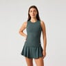Ace Pocket Ribbed Tanktop Dames-donkergroen