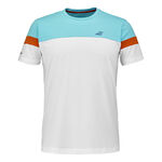 Babolat Kleding Babolat Crew Neck T-shirt Heren - wit, oranje