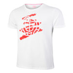 BIDI BADU Kleding BIDI BADU Saliou ÖTV Lifestyle T-shirt Heren-Wit,Rood