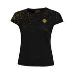 BIDI BADU Kleding BIDI BADU Paris 2024 Junior Capsleeve T-shirt Meisjes - zwart, goud