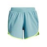 Fly By Elite 5in Shorts Dames-Lichtblauw,Neongeel