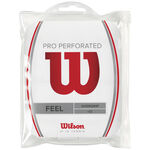 Wilson Overgrips Wilson Pro Overgrip Perforated Verpakking 12 Stuks-Wit
