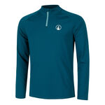 Quiet Please Kleding Quiet Please Create Big Serve 1/4 Zip Longsleeve Heren-Petrolblauw,Wit