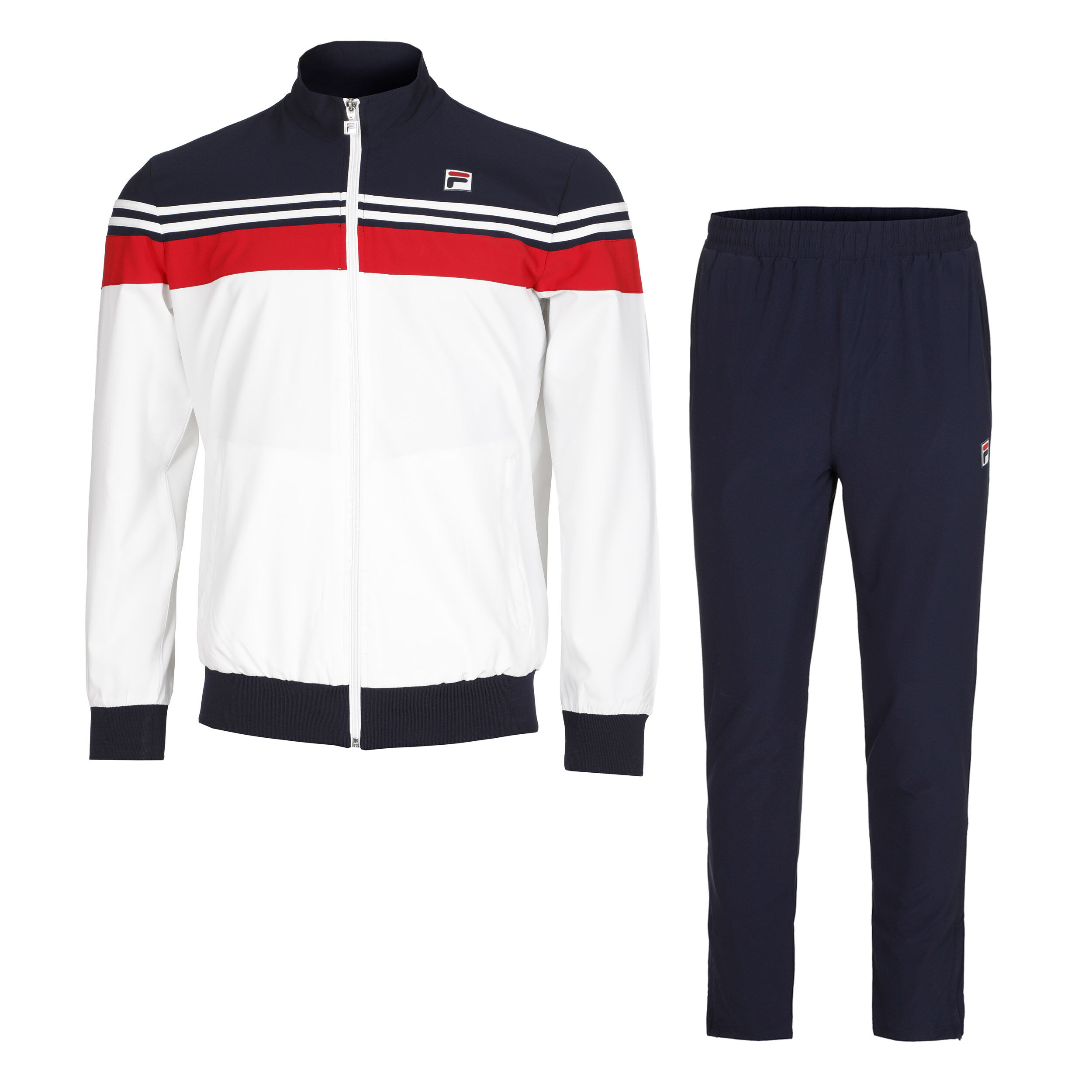 Buy Fila Bruno Trainingspak Heren Wit Rood online Tennis Point NL