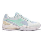 Diadora Tennisschoenen Diadora  Blushield Torneo 3 Gravelschoen Dames-wit, groen