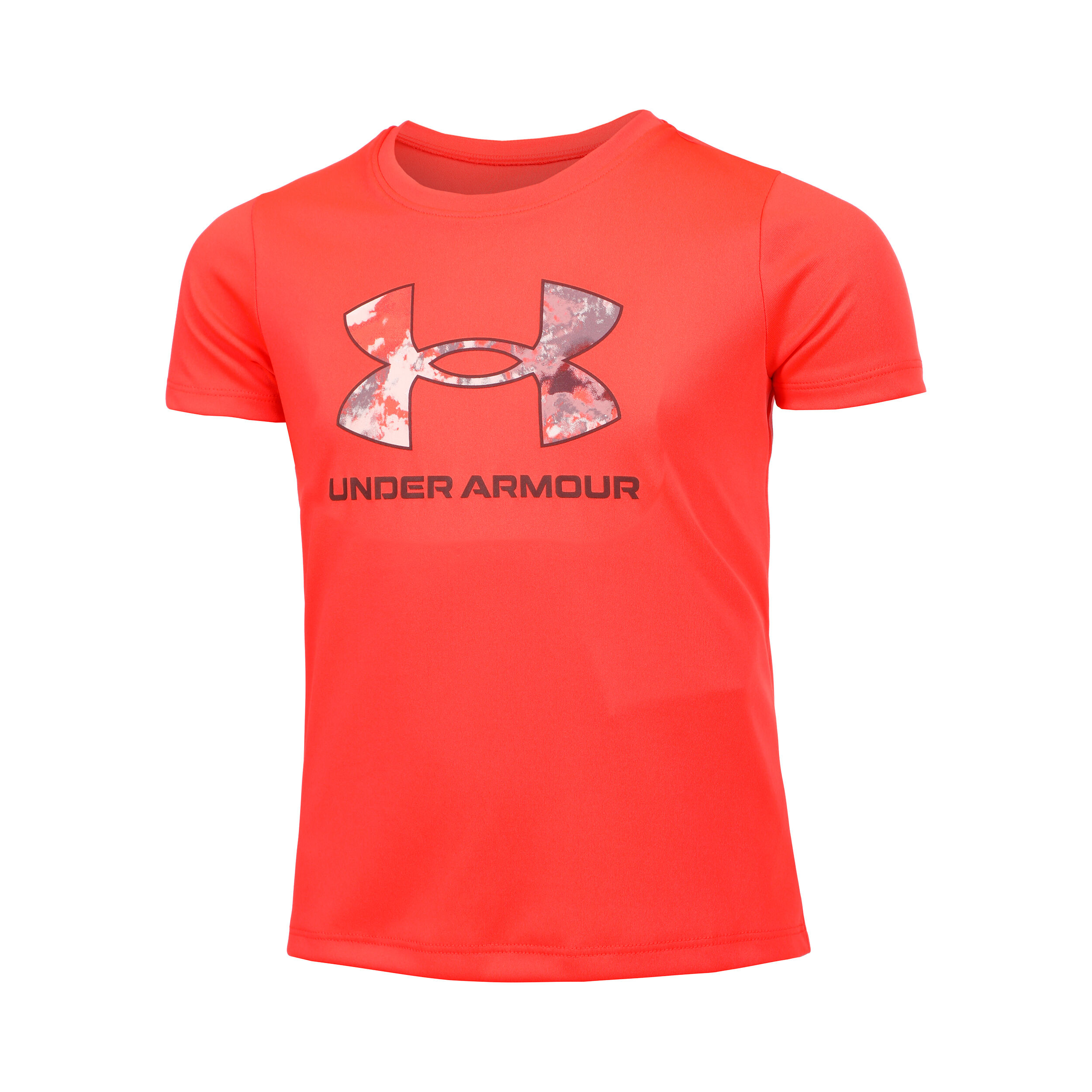 Tech Print Big Logo T shirt Meisjes Koraal