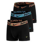 Nike Kleding Nike Dri-Fit Essential Micro Trunk Boxershort Verpakking 3 stuks Heren - zwart, zwart