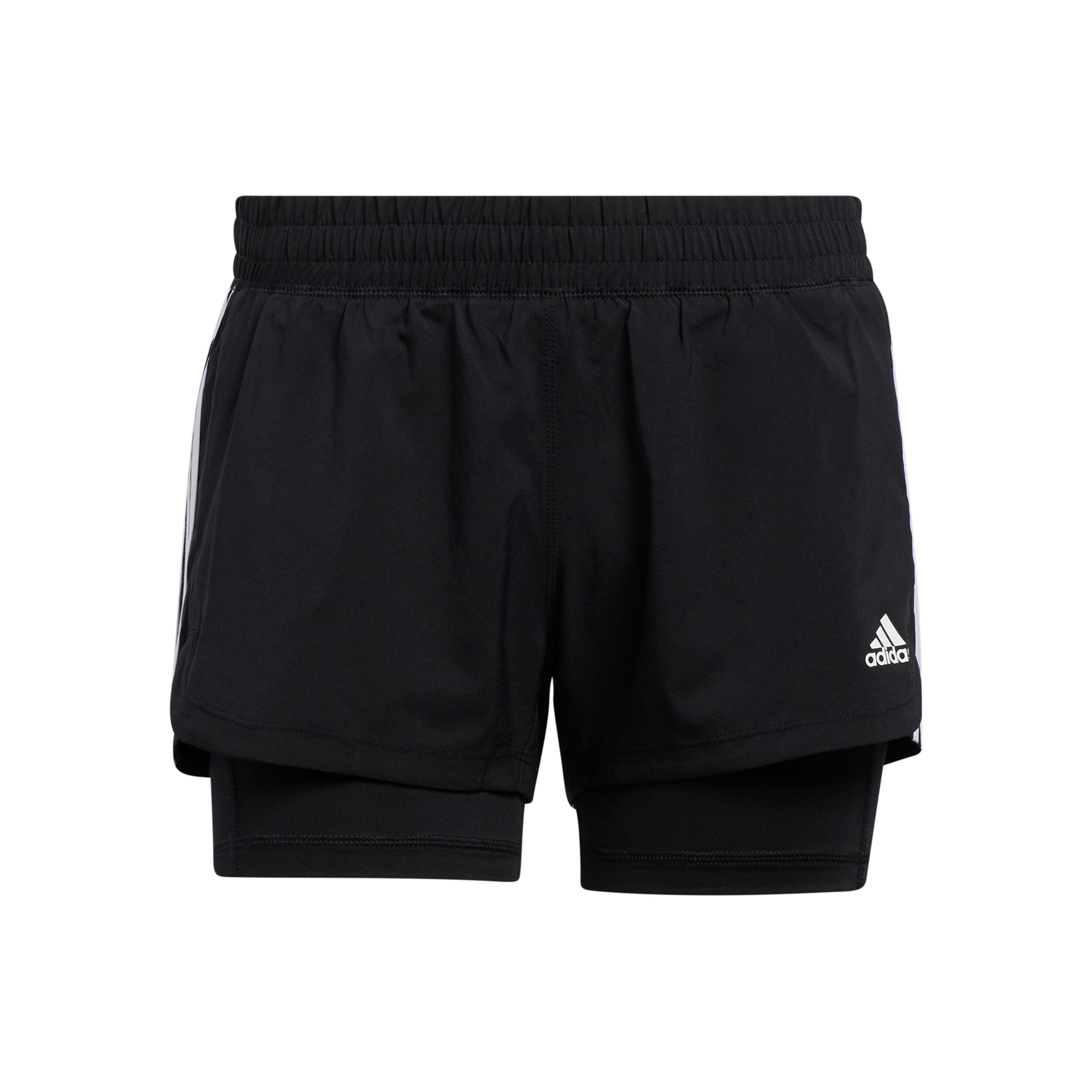 Buy adidas Pacer 3 Stripes 2in1 Shorts Dames Zwart Wit online