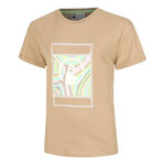 Quiet Please Kleding Quiet Please Wild Swirl Court T-shirt Dames-Beige,Veelkleurig