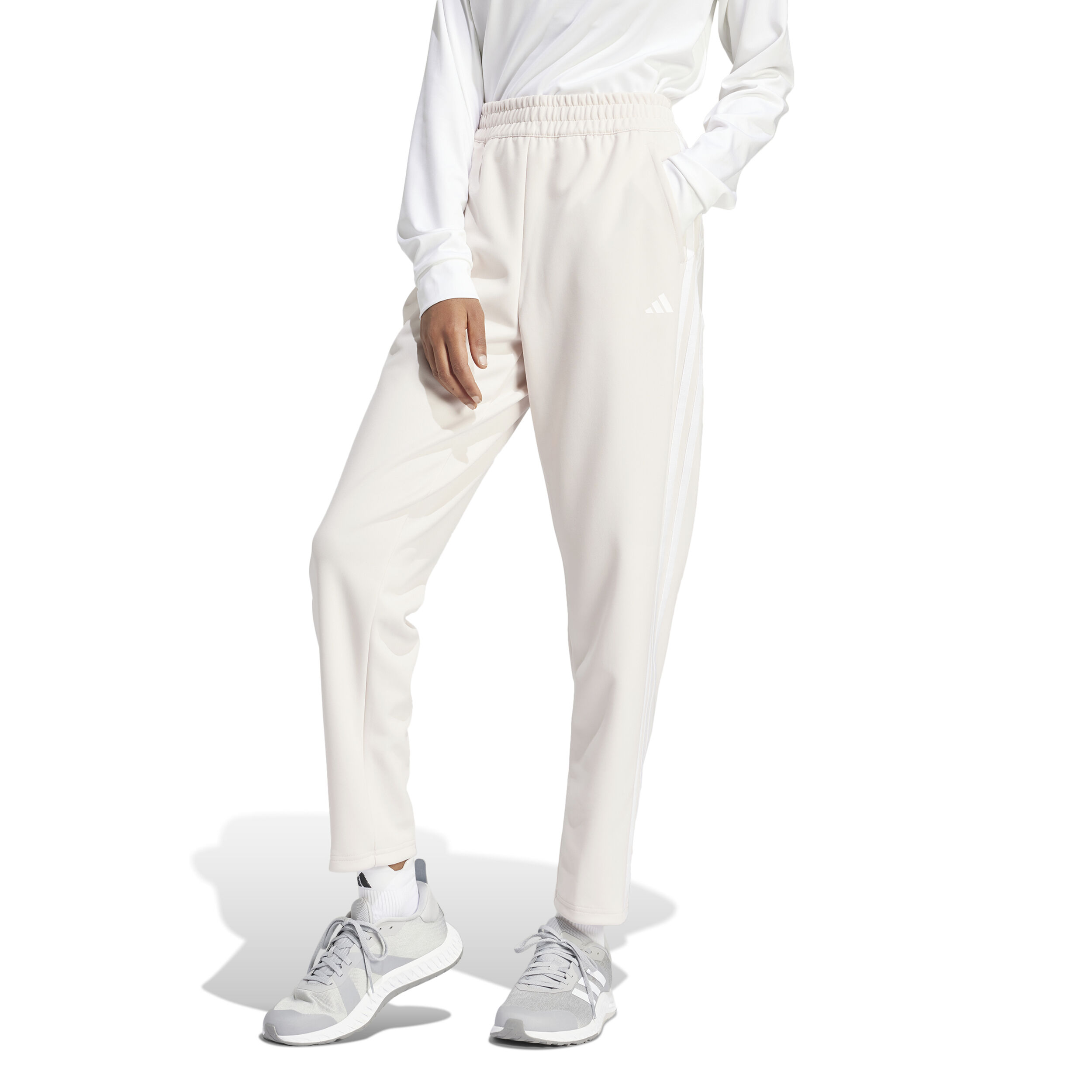 Buy adidas Essentials 3 Stripes Trainingsbroek Dames Creme online Tennis Point NL