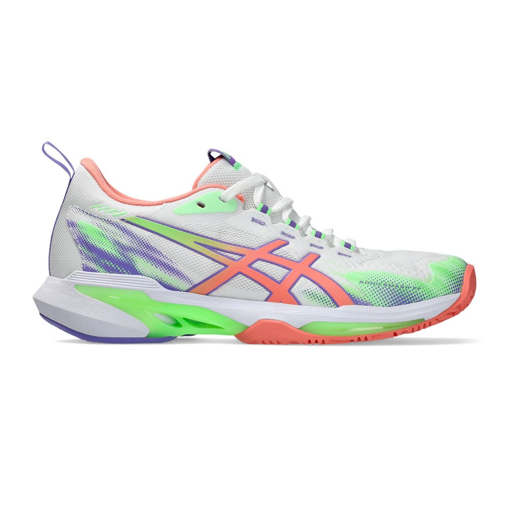 ASICS SONICSMASH FF Padel schoen Dames-wit, neongroen
