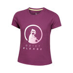 Quiet Please Kleding Quiet Please Baseline Logo T-shirt Meisjes-Berry,Pink