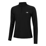 New Balance Kleding New Balance Space Dye Quarter Zip Longsleeve Dames-Zwart