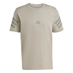 adidas Kleding adidas 3Stripes Regular T-shirt Heren - beige, 