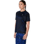 ASICS Kleding ASICS Road Lite-Show Hardloopshirt Dames-Zwart,Donkerblauw