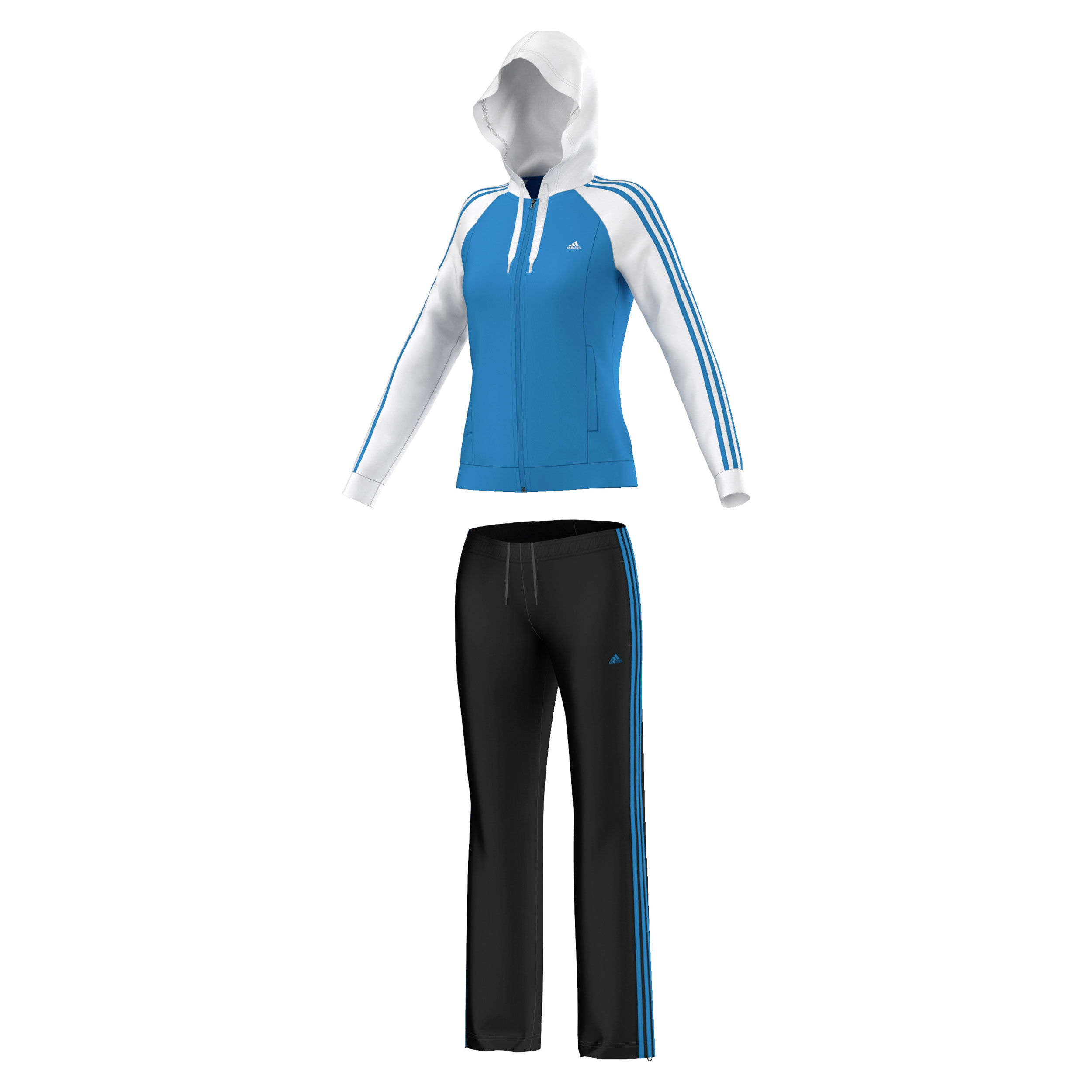 adidas Essentials 3Stripes Knit Suit Trainingspak Dames adidas Essentials 3Stripes Knit Suit Trainingspak Dames
